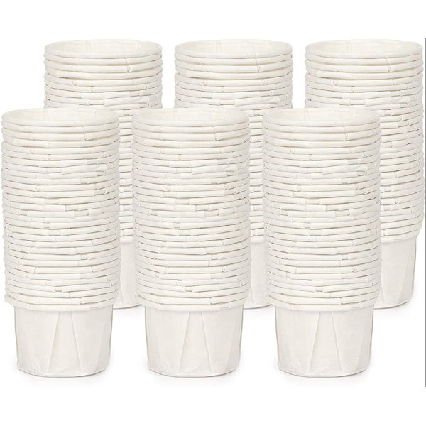 GupudaoCo 1 Oz Paper Cups Paper Medicine Taster Ketchup Sacrament Cups